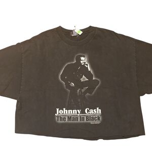 Johnny Cash Black Graphic T-Shirt